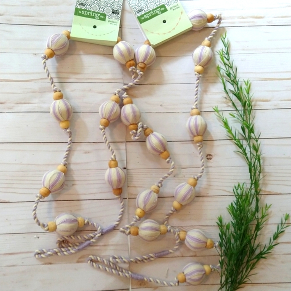 Wood Bead Cloth bohemian Garland nursery
